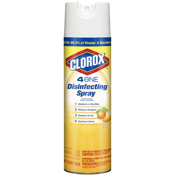 SmartLabel Clorox 4 in One Disinfecting Spray, 19 Ounce Spray Can