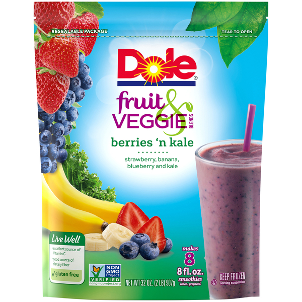 Dole berries n kale Fruit&veggie Blend 2 lb (071202140238)